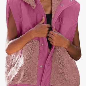 Amazon Women's Mauve Sherpa Vest